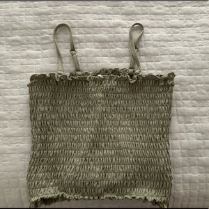 Olive green crop top size S